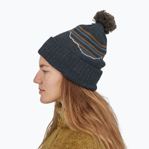 Căciulă de iarnă Patagonia Powder Town Beanie fitz roy stripe knit/smolder blue