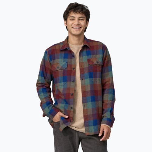 Tricou pentru bărbați Patagonia Organic Cotton MW Fjord Flannel guides/superior blue