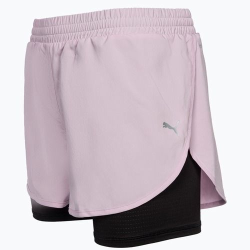 Pantaloni scurți de alergat pentru femei PUMA Run Favorite Woven 2In1 3" puma black/grape mist