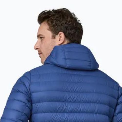 Geacă de iarnă pentru bărbați Patagonia Down Sweater Hoody passage blue