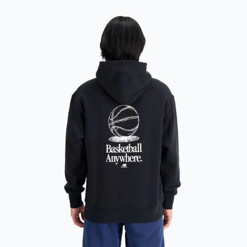 Bluză pentru bărbați New Balance Hoops Fleece Hoodie black