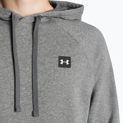 Bluză pentru bărbați Under Armour Rival Hoodie pitch gray light heather/onyx white