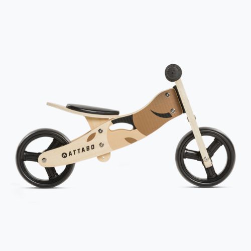 Bicicletă de echilibru ATTABO Ride 2w1 7" maro