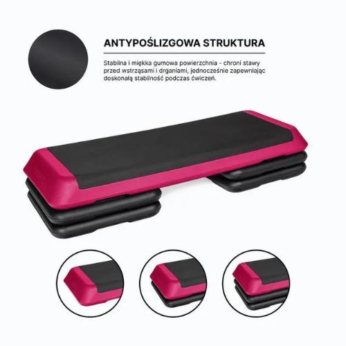 Step pentru aerobicTREXO Aerobic AS01 negru/roz