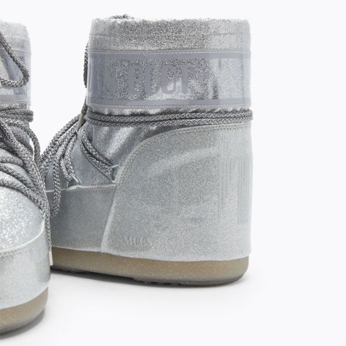Ghete pentru femei Moon Boot Icon Low Glitter silver