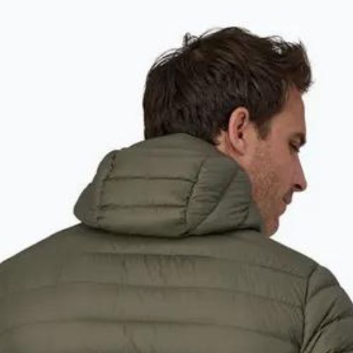 Geacă de iarnă pentru bărbați Patagonia Down Sweater Hoody basin green