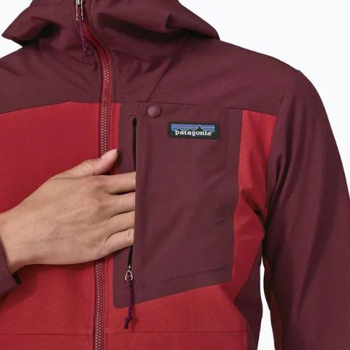 Geacă softshell pentru femei Patagonia R1 CrossStrata Hoody touring red