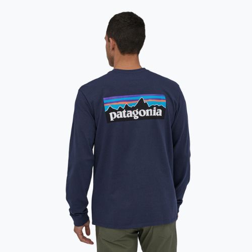 Longsleeve de trekking pentru bărbați Patagonia P-6 Logo Responsibili classic navy