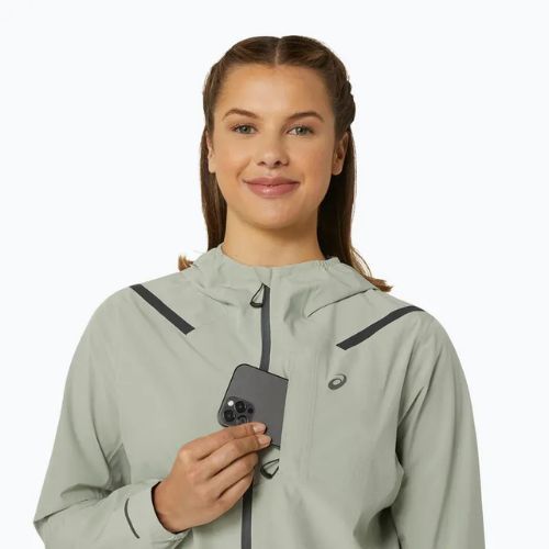 Geacă de alergat pentru femei ASICS Accelerate Waterproof 2.0 olive grey