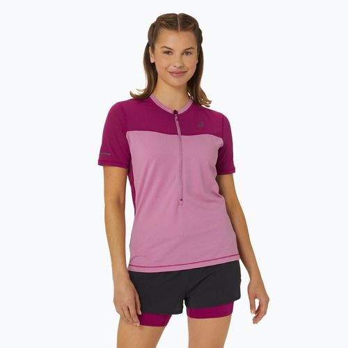 Tricou de alergat pentru femei ASICS Fuijtrail soft berry/blackberry