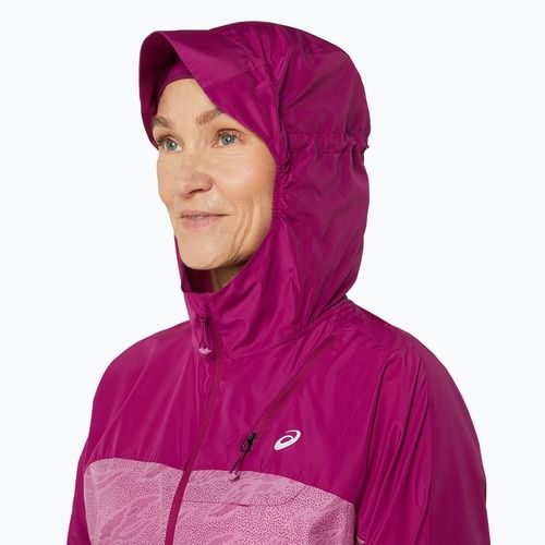 Geacă de alergat pentru femei ASICS Fujitrail Packable soft berry/blackberry