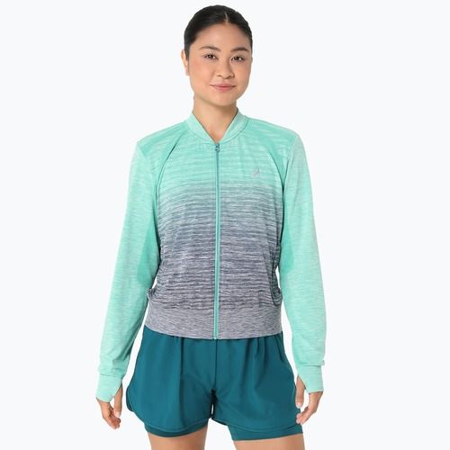 Geacă de alergat pentru femei ASICS Nagino Run Seamless aurora green/blue expanse