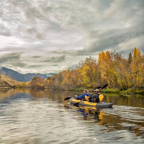 Caiac gonflabil 2 persoane Advanced Elements Island Voyager yellow/grey