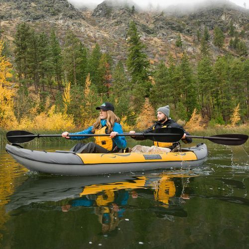 Caiac gonflabil 2 persoane Advanced Elements Island Voyager yellow/grey