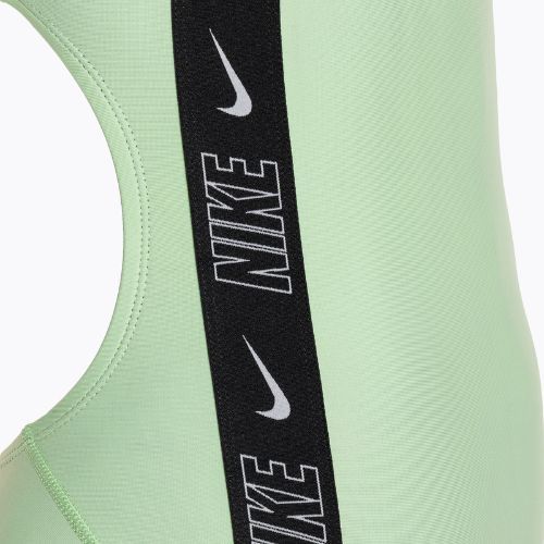 Costum de baie dintr-o bucată pentru femei Nike Logo Tape Fastback vapor green