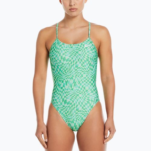 Costum de baie dintr-o bucată pentru femei Nike Hydrastrong Cutout green shock