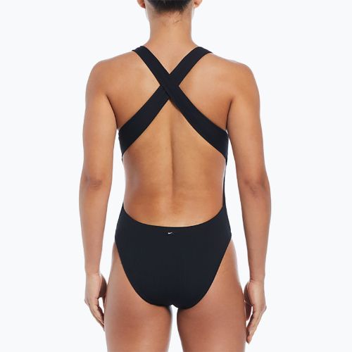 Costum de baie dintr-o bucată Nike Elevated Essential Pucker Crossback black