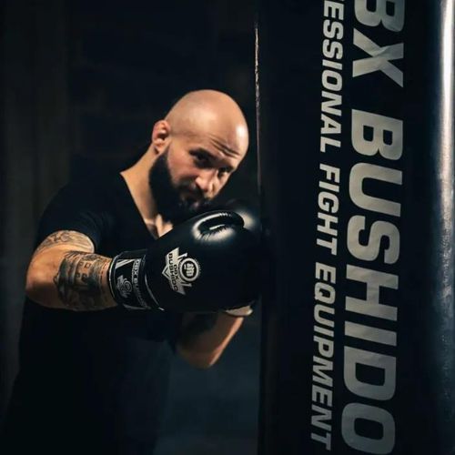 Mănuși de box DBX BUSHIDO ARB-407 negre/albe