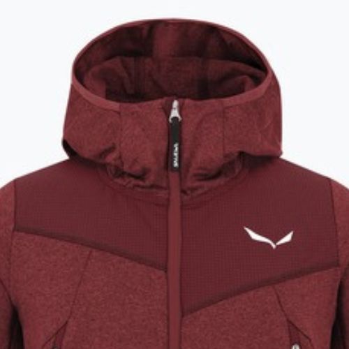 Bluză de trekking pentru copii Salewa Agner Melange PL FZ Hoody syrah