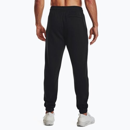 Pantaloni de antrenament pentru bărbați Under Armour Essential Fleece Joggers black/white