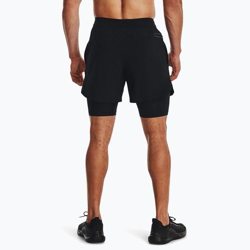 Pantaloni scurți pentru bărbați Under Armour Peak Woven 2in1 black/black