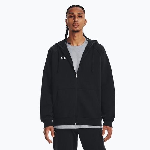 Bluză pentru bărbați Under Armour Rival Fleece FZ Hoodie black/white