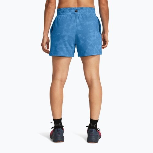 Pantaloni scurți de antrenament pentru femei Under Armour Project Rock Underground Terry viral blue/phoenix/white
