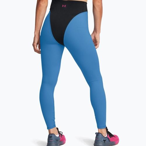 Colanți de antrenament pentru femei Under Armour Project Rock LG Grind Ankle Leg black/viral blue/astro pink