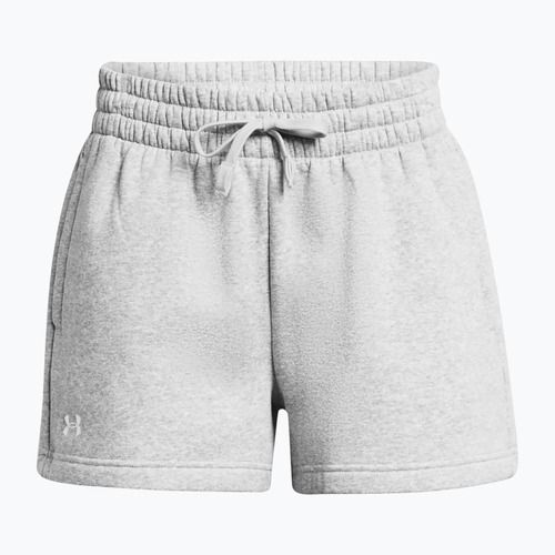 Pantaloni scurți de antrenament pentru femei Under Armour Rival Fleece mod gray light heather/white