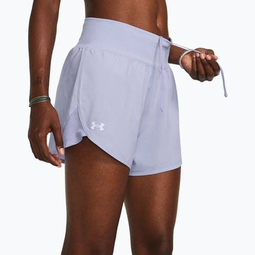 Pantaloni scurți de alergat pentru femei Under Armour Fly By Elite 5" celeste/celeste/reflective