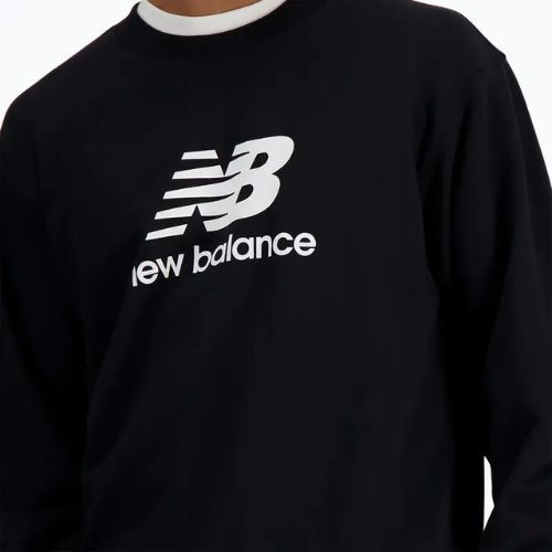 Bluză pentru bărbați New Balance Stacked Logo French Terry Crew black