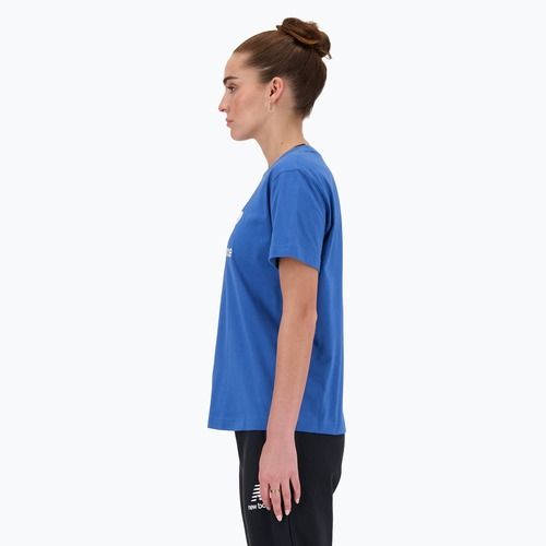 Tricou pentru femei New Balance Jersey Stacked Logo T-Shirt blueagat