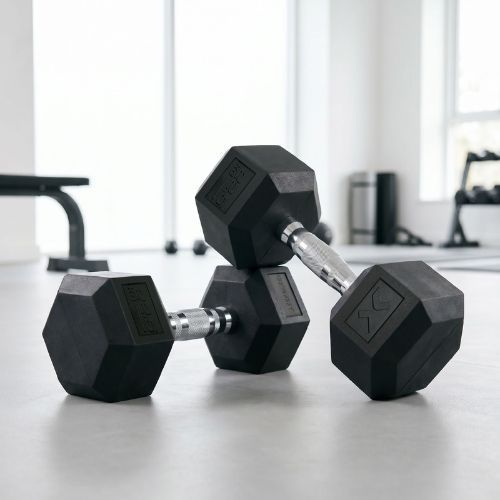 Halteră cauciucată XTREXO Hex 22.5 kg