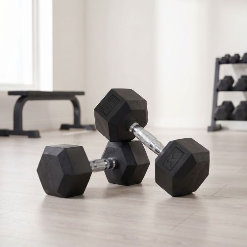 Halteră cauciucată XTREXO Hex 30 kg