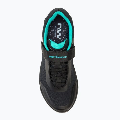 Pantofi de ciclism MTB pentru femei Northwave Escape Evo 2 negru/turquoise