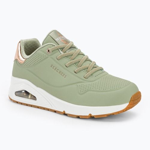 Încălțăminte pentru femei SKECHERS Uno Shimmer Away sage/rose gold/mesh