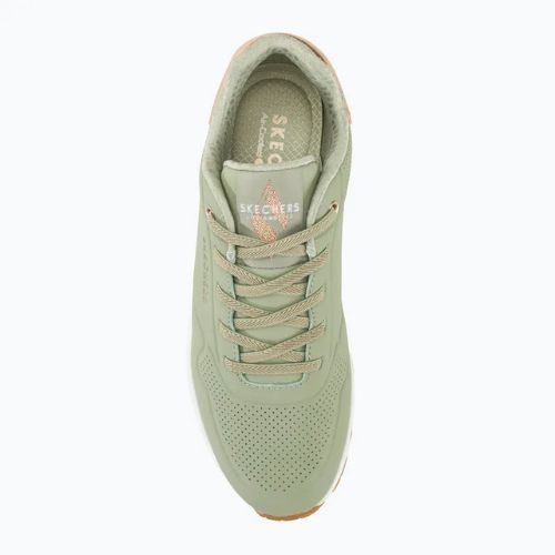 Încălțăminte pentru femei SKECHERS Uno Shimmer Away sage/rose gold/mesh