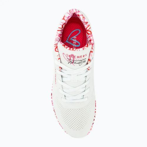 Încălțăminte pentru femei SKECHERS Uno Loving Love white/red/pink mesh