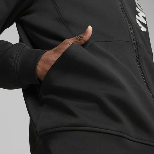 Bluză de antrenament pentru bărbați PUMA Fit Double Knit FZ Hoodie puma black