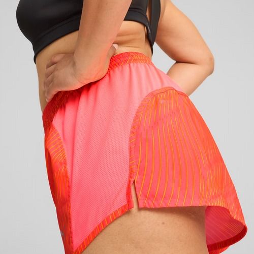 Pantaloni scurți de alergare pentru femei  PUMA Run Favorite AOP Velocity 3" sunset glow/ sun stream