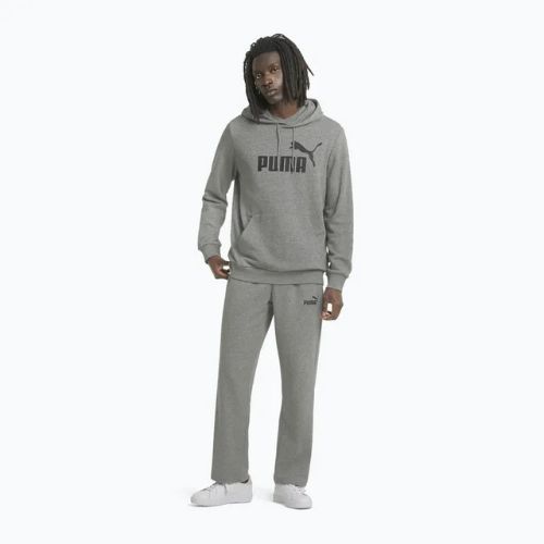 Bluză pentru bărbați PUMA Essentials Big Logo Hoodie TR medium gray heather