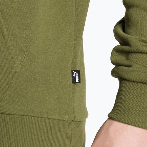 Bluză pentru bărbați PUMA Essentials+ Two-Tone Big Logo Hoodie TR olive green