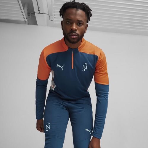 Bluză de fotbal pentru bărbați PUMA Neymar Jr Creativity 1/4 Zip Top ocean tropic/hot heat