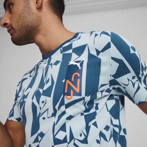 Tricou de fotbal pentru bărbați PUMA Neymar Jr Creativity Logo Tee ocean tropic/turquoise surf