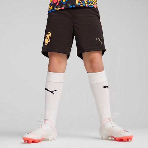 Pantaloni scurți de fotbal pentru copii PUMA Neymar Jr puma black/sunset glow