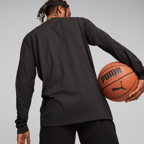 Longsleeve de baschet pentru bărbați PUMA Hoops Team Drycell LS Tee puma black
