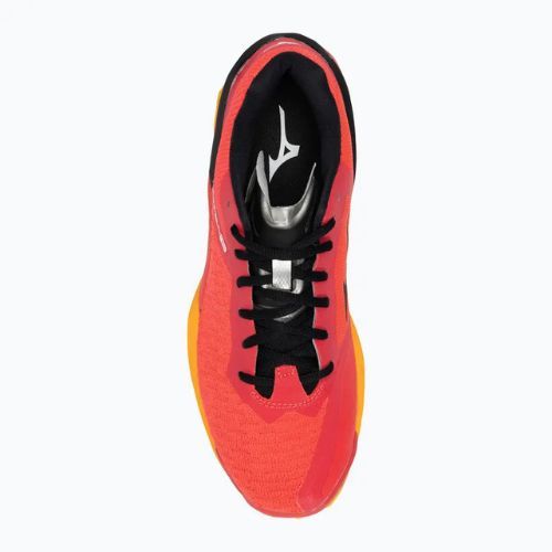 Încălțăminte de handbal pentru bărbați Mizuno Wave Stealth Neo radiant red/white/carrot curl