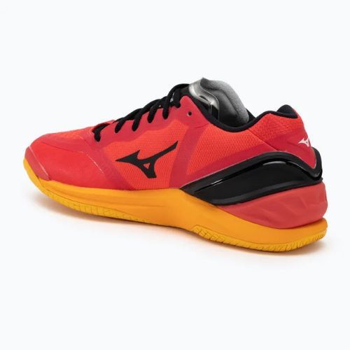 Încălțăminte de handbal pentru bărbați Mizuno Wave Stealth Neo radiant red/white/carrot curl