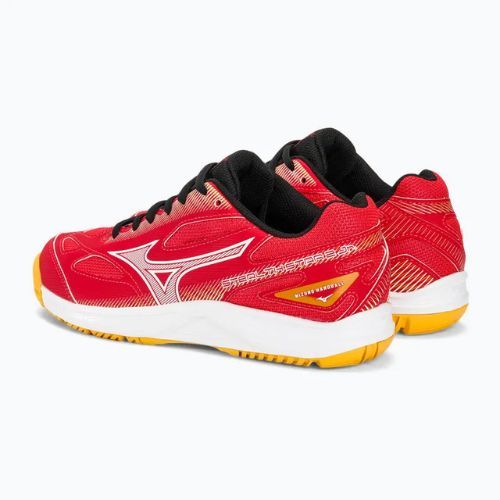 Încălțăminte de handbal pentru copii Mizuno Stealth Star 2 Jr radiant red/white/carrot curl