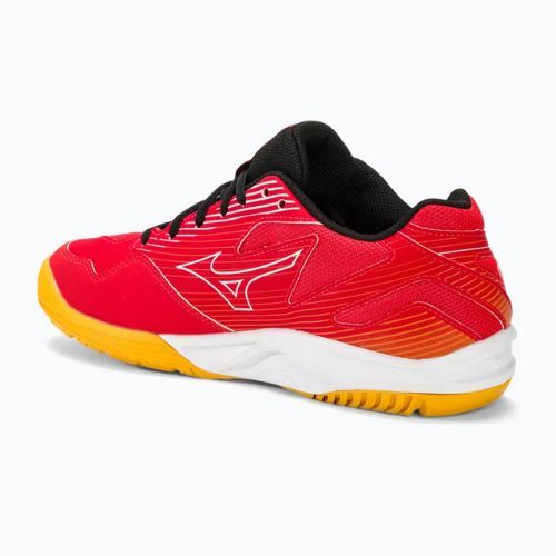 Încălțăminte de volei pentru bărbați Mizuno Cyclone Speed 4 radiant red/white/carrot curl